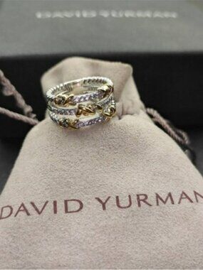 David Yurman Gold and Silver Women's Ring sz7
